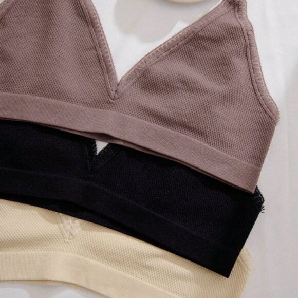 Plus 3pcs Solid Cami Bra - Picture 4 of 5